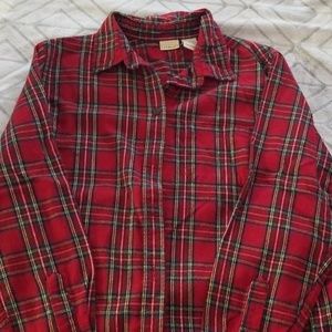 LL Bean flannel shirt petite M